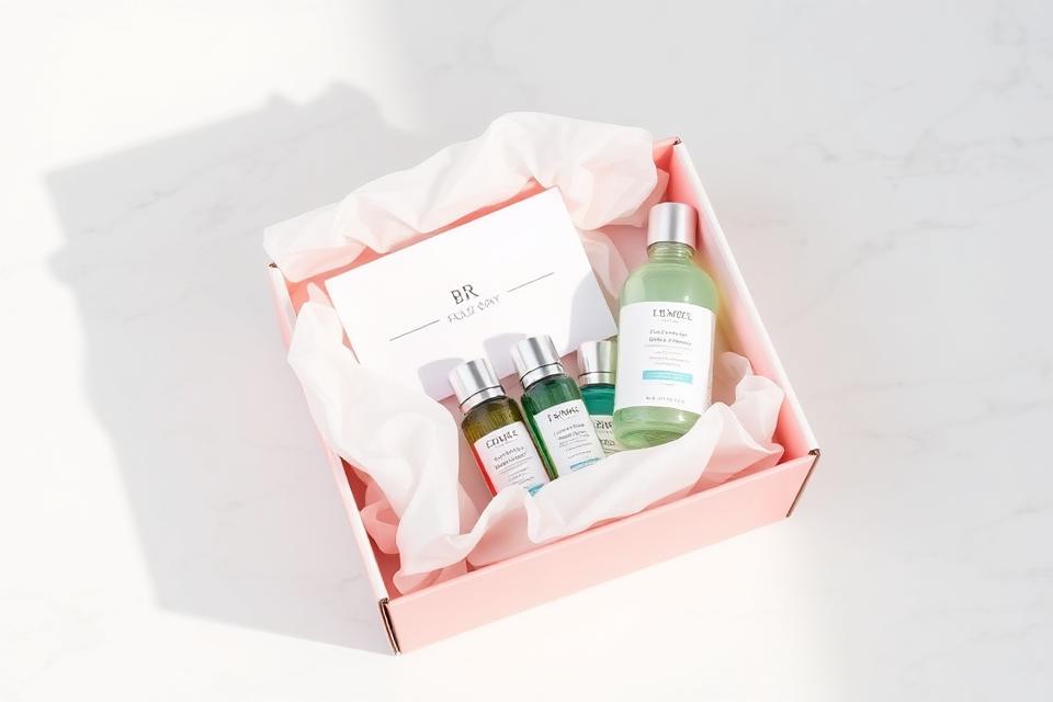 Curated skincare PR box packed for creator seeding