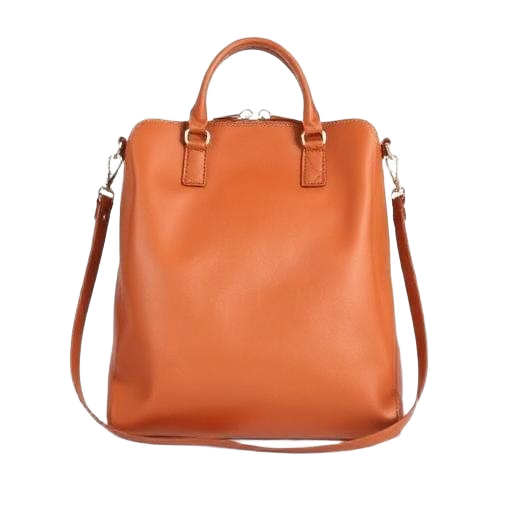 Tan leather tote bag