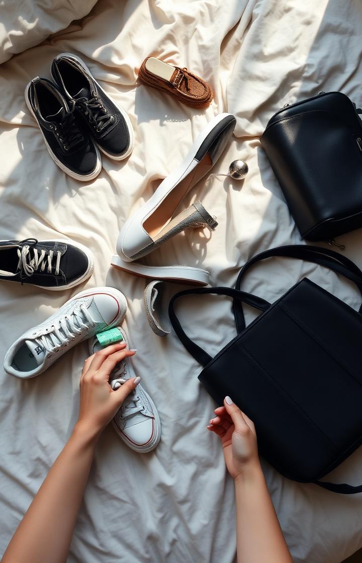 Shoe & bag haul fashion reel example